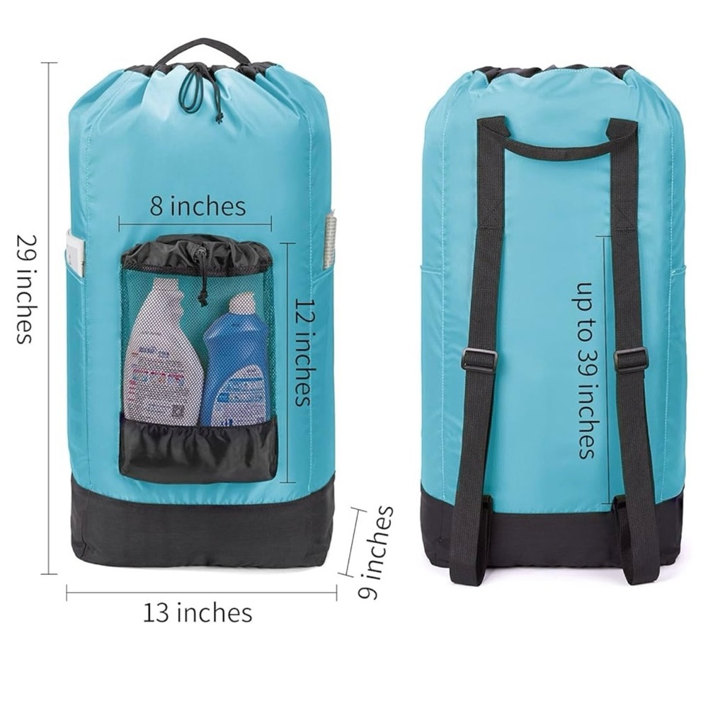 Kalidi Blue and Black Backpack for Laundry - Picture 5 of 6